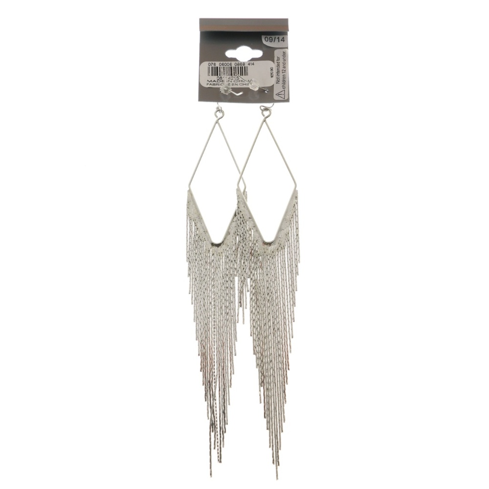Express Dangle-Earrings Silver NWT - Picture 2 of 6